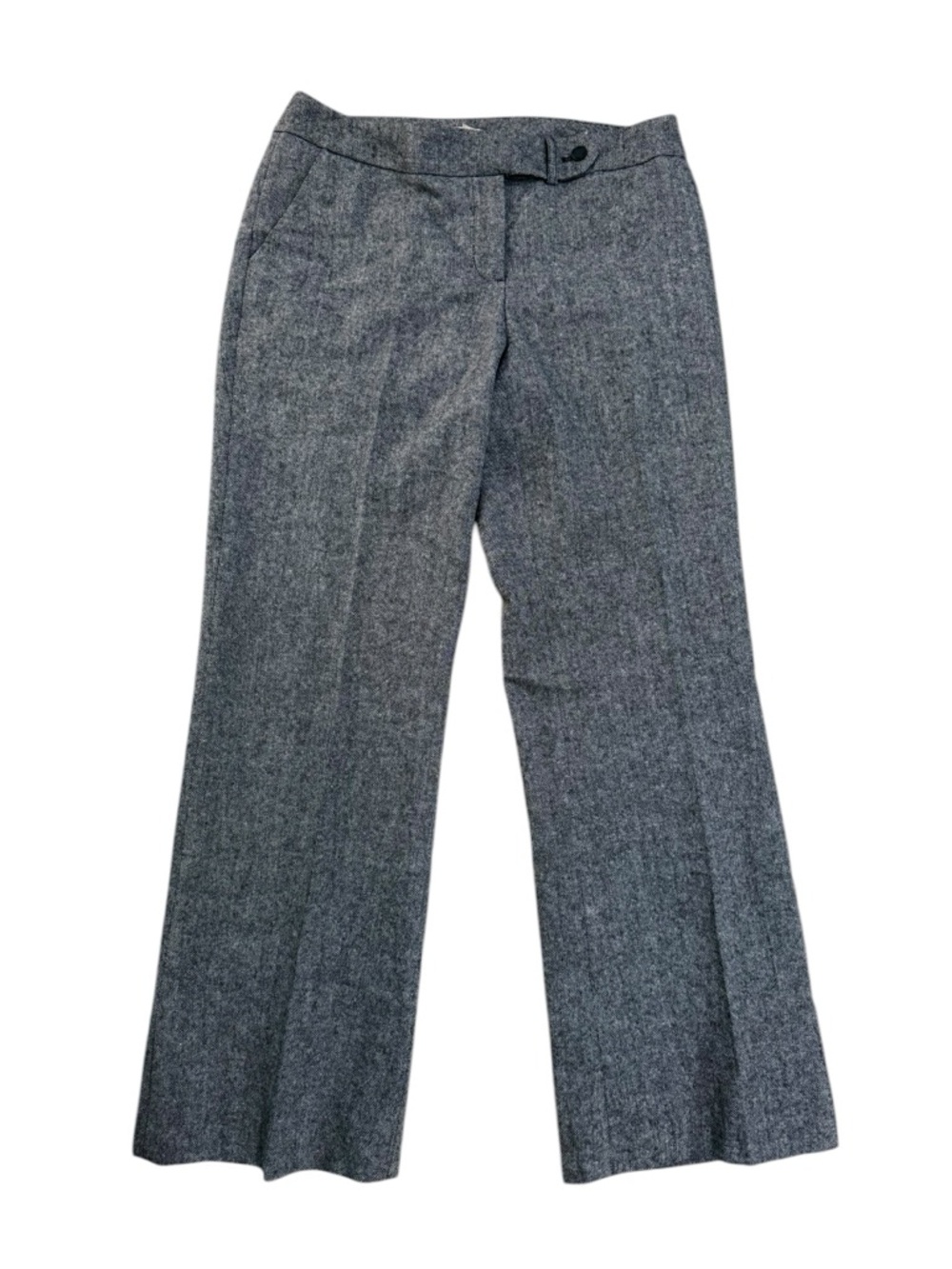 Calvin Klein Micro Houndstooth Wool Blend Trousers Grey Black White Size 6